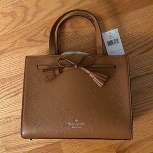 Kate Spade Hayes Small Satchel Bag in Warm Gingerbread